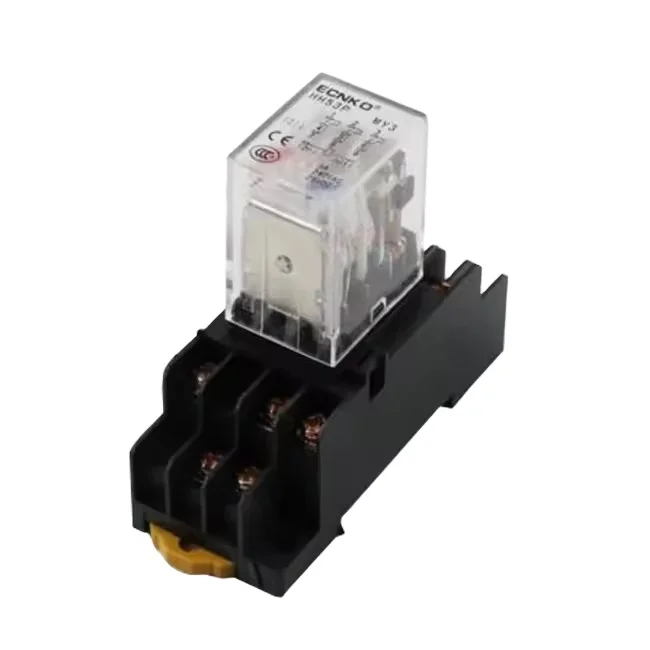 12VDC MY3NJ HH53P Electromagnetic Relay 3NO3NC Contacts General Purpose 11-Pin LED Indicator Base Included