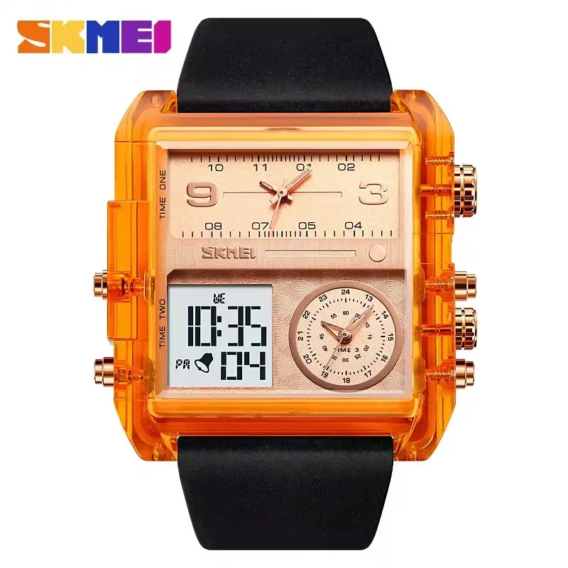 SKMEI 2020 2023 square Luxury Top Men Quartz Digital Sports Watches Fashion Analog sport Men Waterproof kid skmei Watch c1