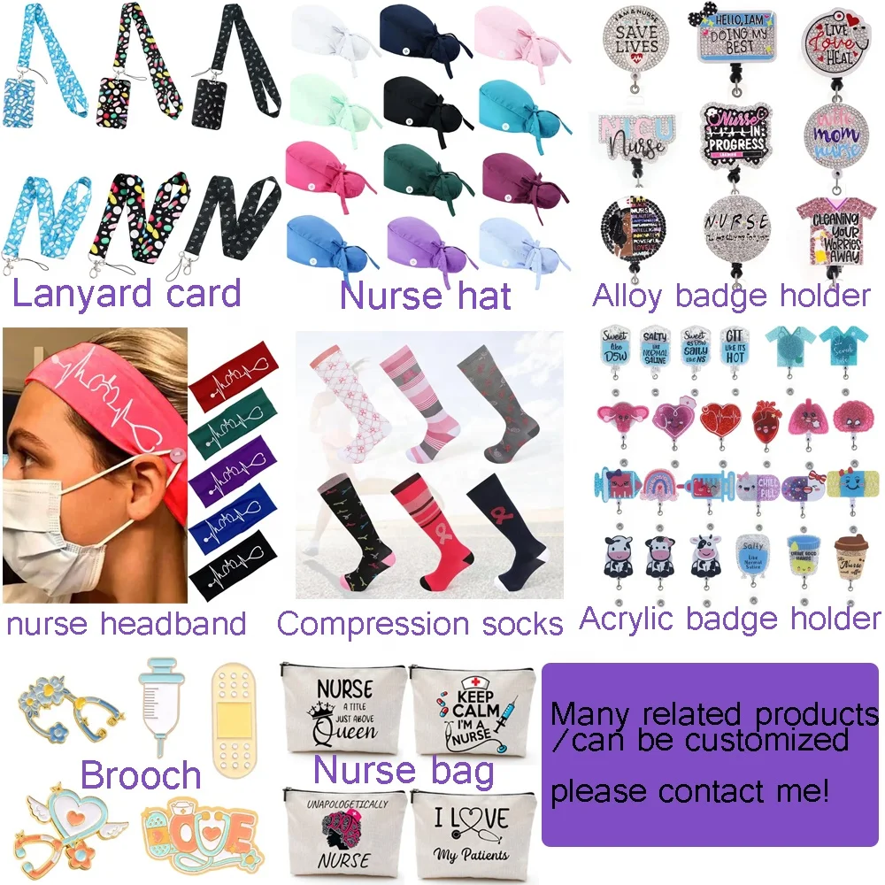 Custom Glitter Scrub Life Acrylic Badge Reel NICU RN Badge Holder Medical Accessories Of Nurse