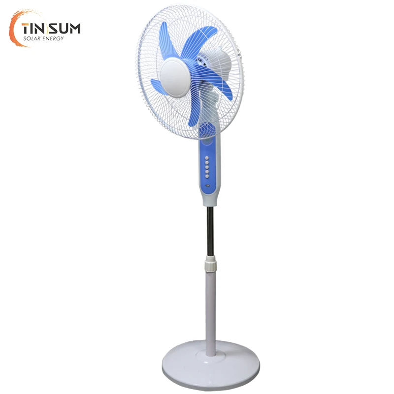 16-inch solar fan with lighting USB emergency charging three wind speed rechargeable pedestal fan