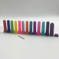 empty Nasal aroma essential oil inhaler with thick cotton wicks 5g nasal inhaler stick