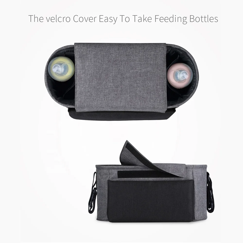 Wholesale Custom Large Capacity Multi-Functional Mommy Diaper Bag Backpack Baby Stroller Organizer With Cup Holders For Travel