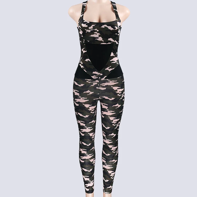 printed Camouflage ladies fashion sexy jumpsuit for women