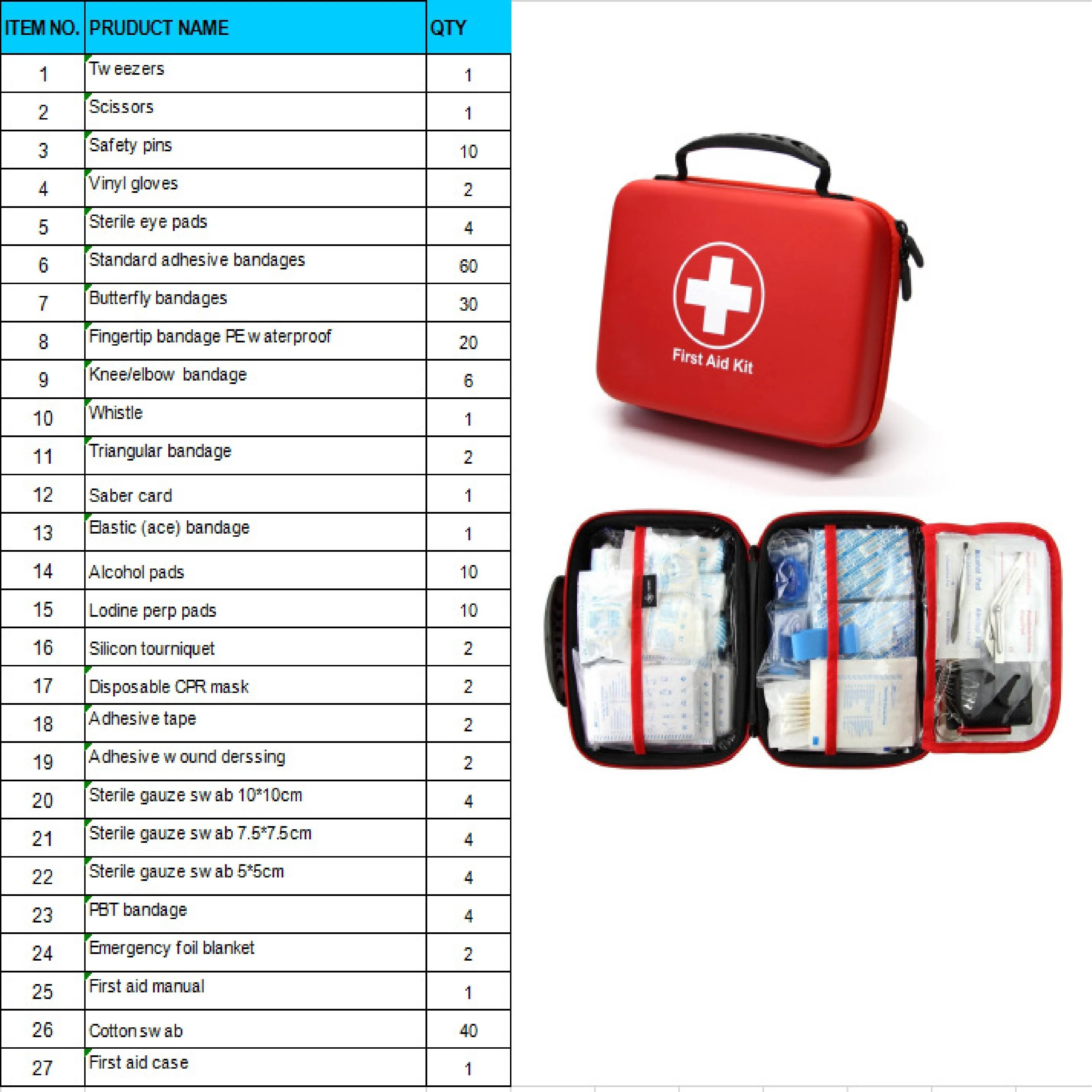 MEDICAL First Aid Kit For Home Car Warehouse & Offices Emergency First Aid Kit box