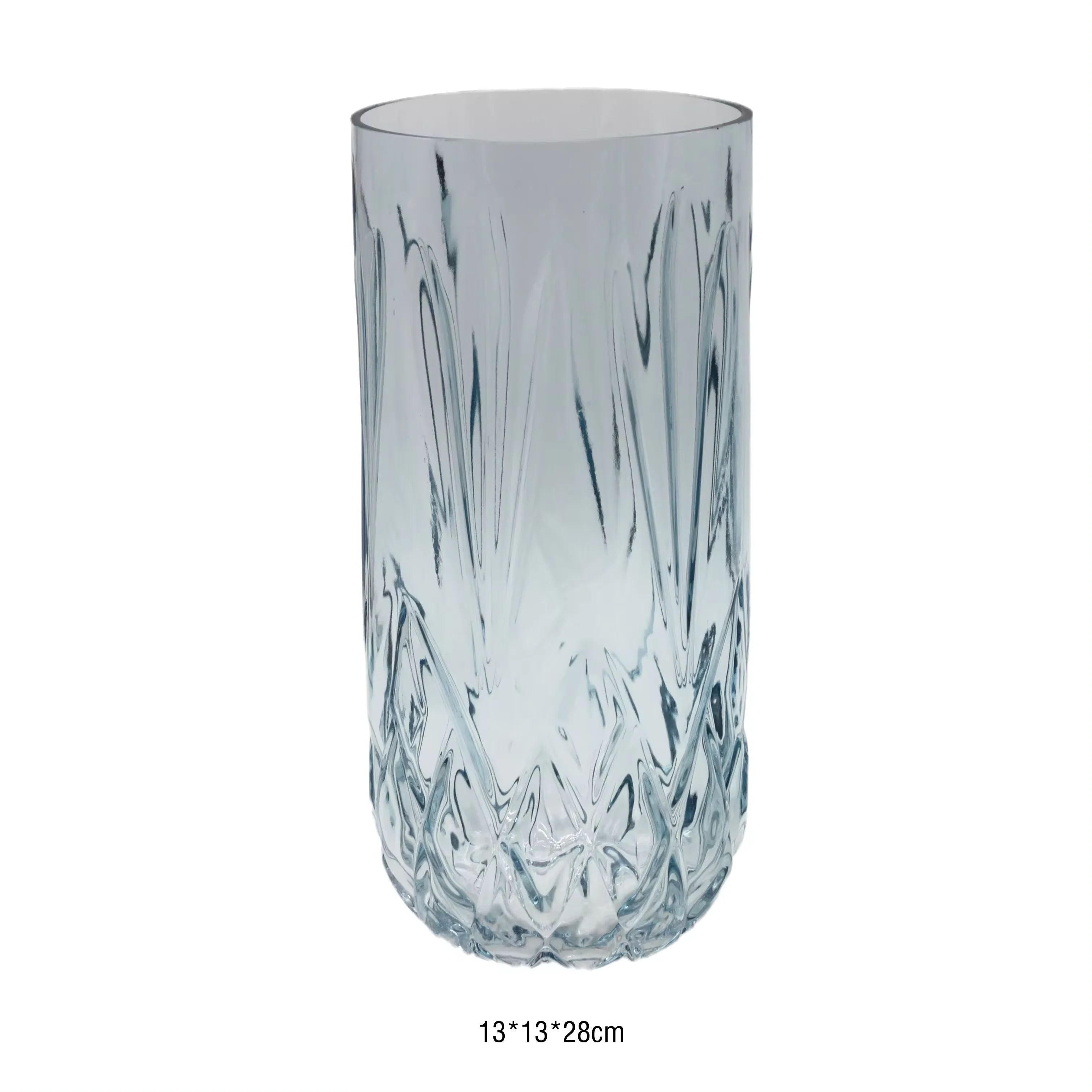 trending products 2024 new arrivals Clear sky blue cylinder vases for home decor