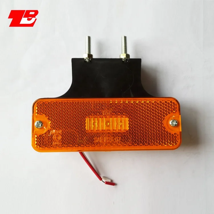 High Quality LED Side Marker Light with Reflex Lens 4*1.5 Inch Rectangle E-mark DOT Side Marker and Clearance Light Reflector