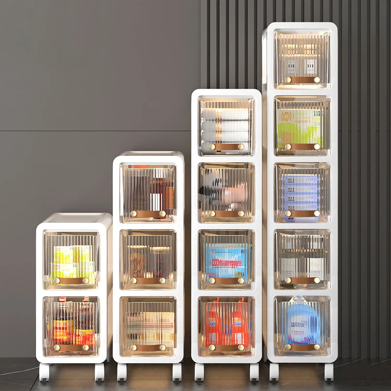 The New Plastic Drawer Storage Office Organization Storage Basket Modern Is Suitable for The Office Multifunction White 100pcs