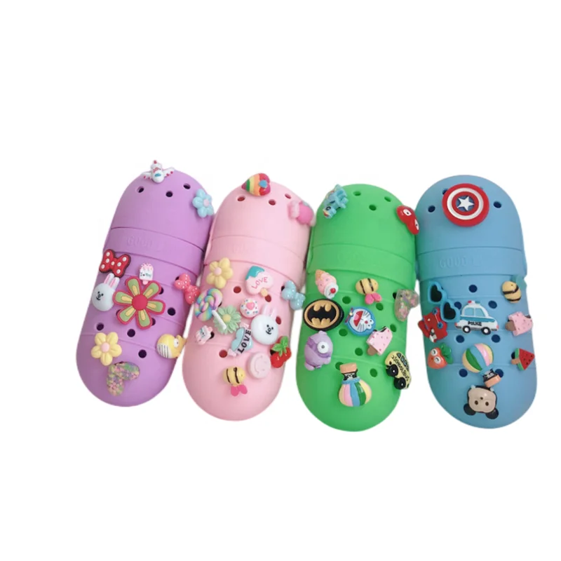 2024 New Interesting Custom  DIY Cute Lovely  Charms  Shoes Silicone Pencil case Stress Relive For Students
