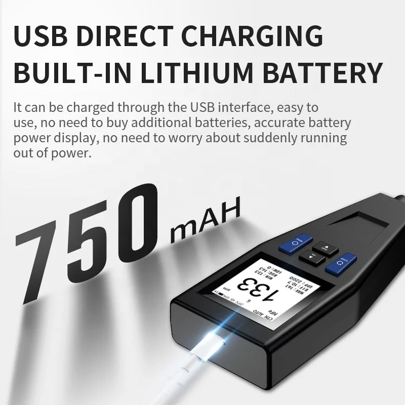 0-2000um Digital Thickness Gauge Auto Fe/NFe Probe Car Coating Refinishing Paint Thickness Tester Detector