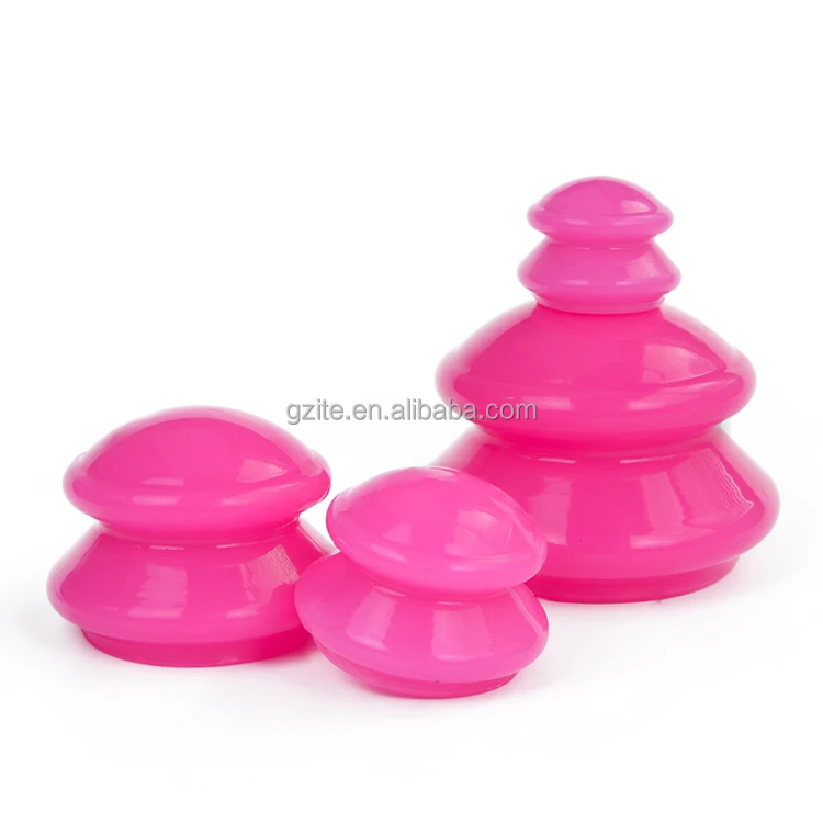 AITE Reuse Double layer anti cellulite vacuum tools Medical grade silicone body and face cupping massage cups set