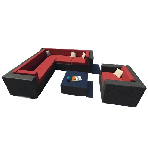 L-shaped sofa combination outdoor garden terrace balcony rattan furniture set