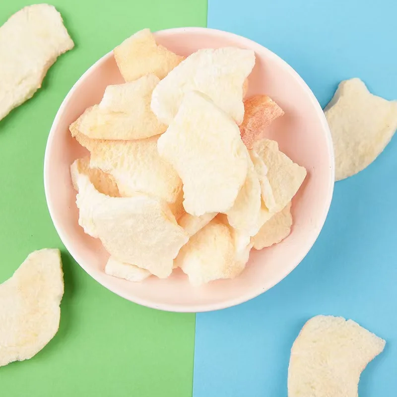 Sweet Flavored Freeze-Dried Pears Snack Preserved Drying Process Vacuum Pack Packaging