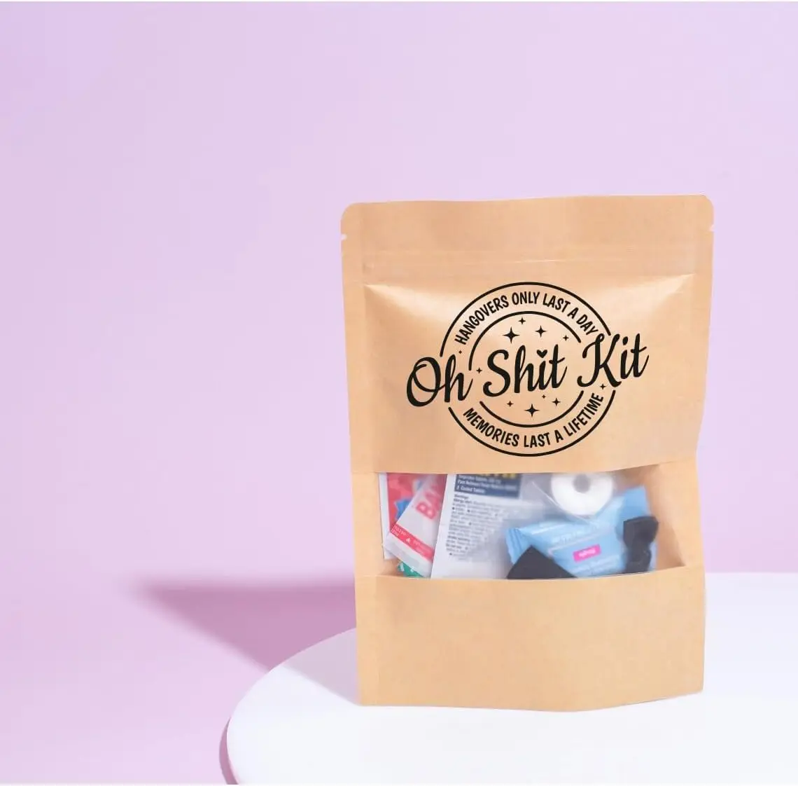 Stand Up Zipper Brown Kraft Paper Bag Resealable Zip lock Heat Seal able Food Storage Packaging Paper Bag With Clear Window