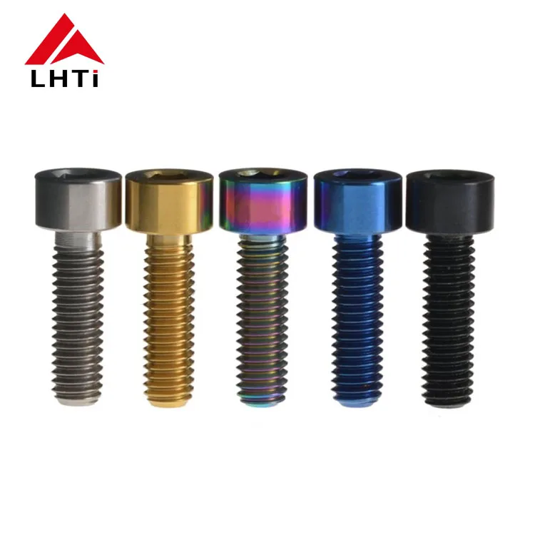 DIN912 M5 M6 M8 Allen Key Head Bolt Titanium Hex Socket Screw Bolt GR5 Bolts Lihua Black Bicycle Frame Accessories Colorful LHTI