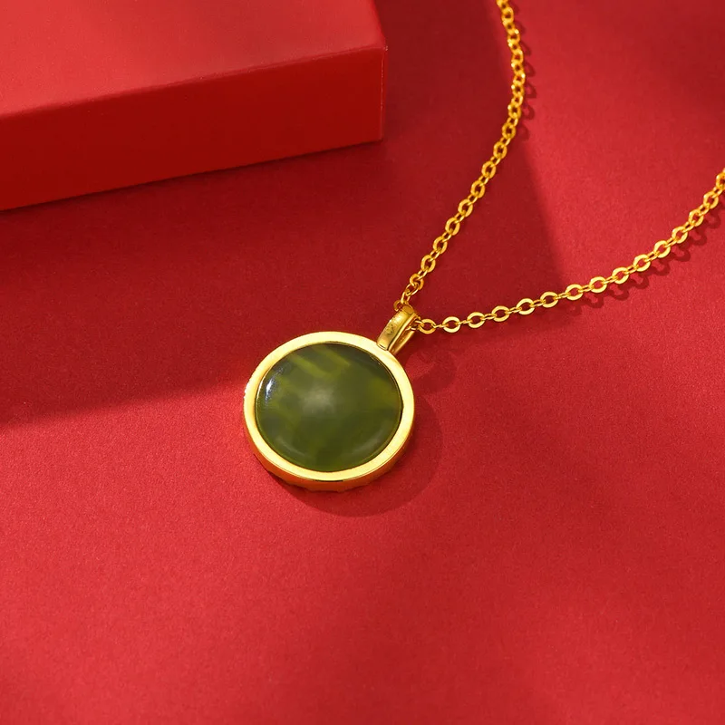 Luxury Fashion AU750 Pure 18K Gold Charms Pendants Necklace Women Ladies Bridal Engagement Wedding Fine Jewelry