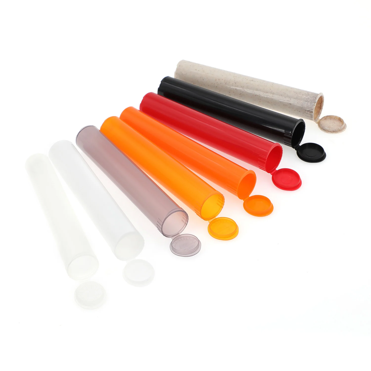 19*116mm 19* 120 19*98mm Child Resistant Plastic Tute, Custom Color/Logo/Size Plastic Black/White Tube for Packaging Roll