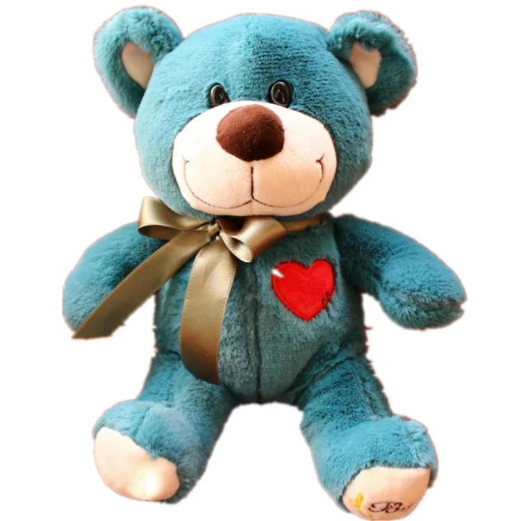 Custom lovely talking toy plush Teddy bear toy Recordable Stuffed animal Blue Talking Teddy Bear toy for kids baby gift