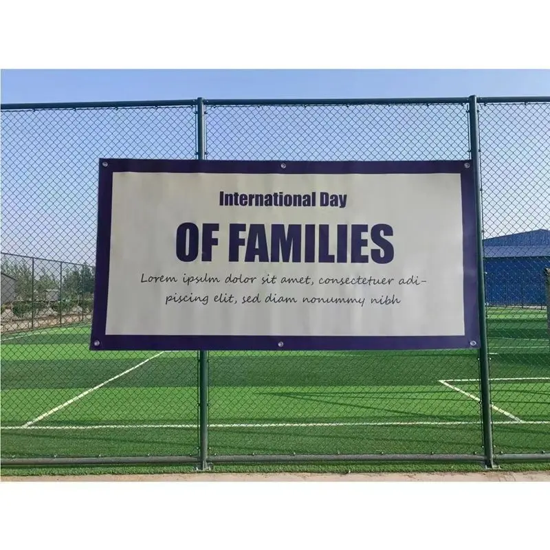 Custom logo advertising banner waterproof outdoor vinyl double side advertising printing banner