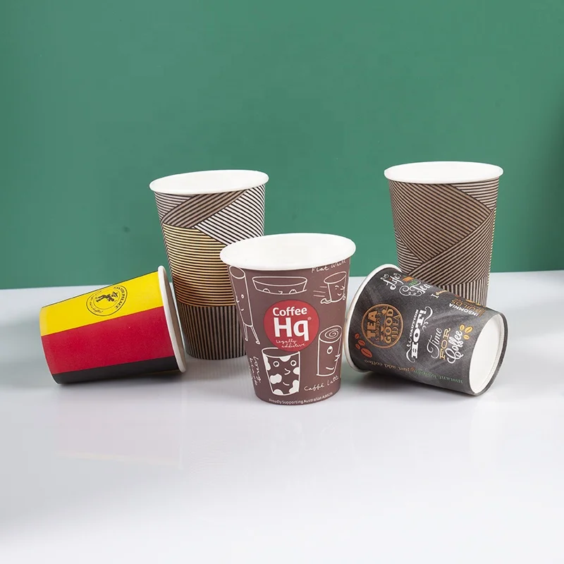 Kraft PLA Disposable Paper Cups for Food Water Carbonated Drinks Coffee Packaging Pe Paint Coat Food Packaging