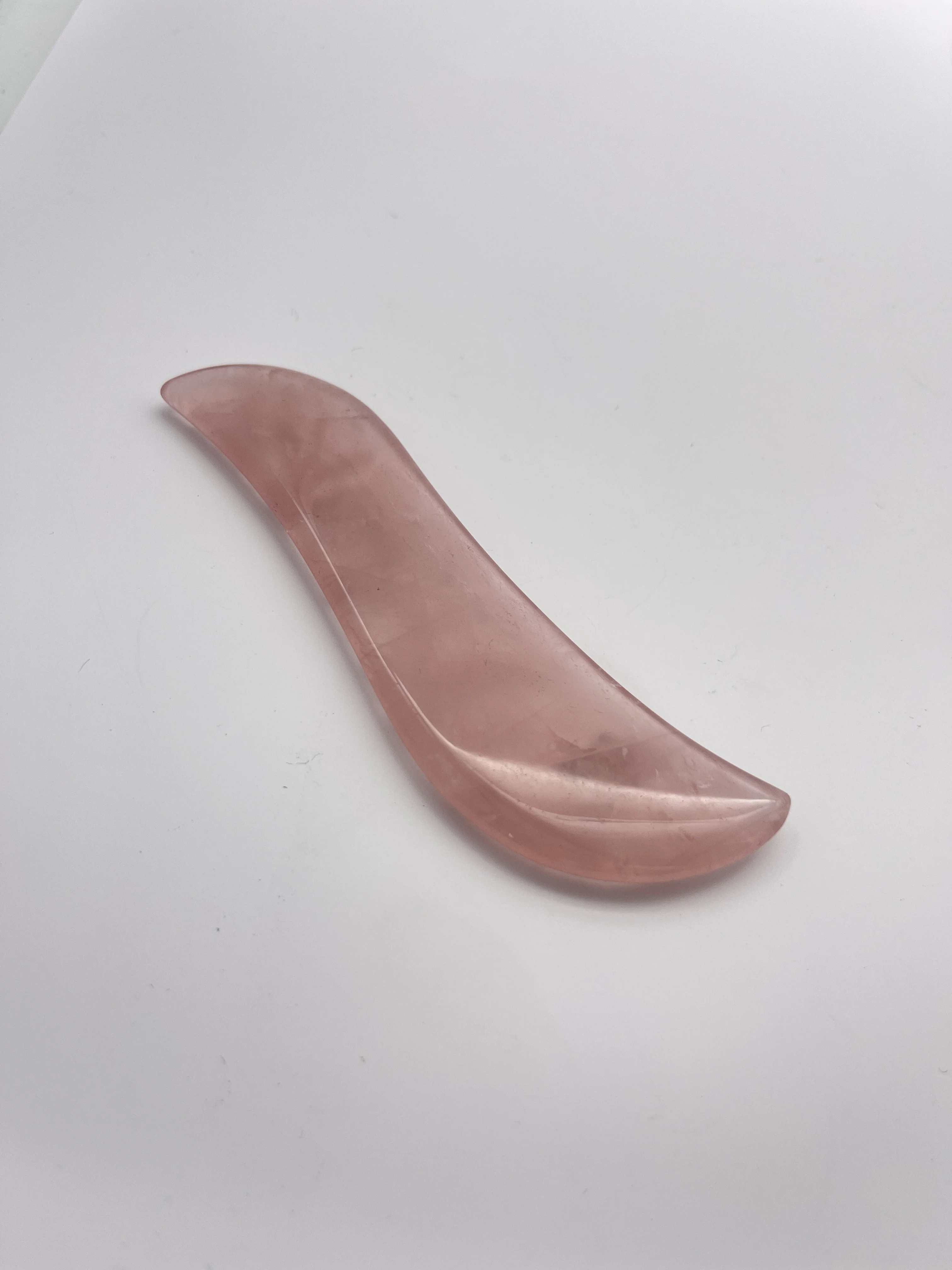 Jade Stone S shape Rose Quartz Gua Sha Wholesale Promotion 100% Natural Material