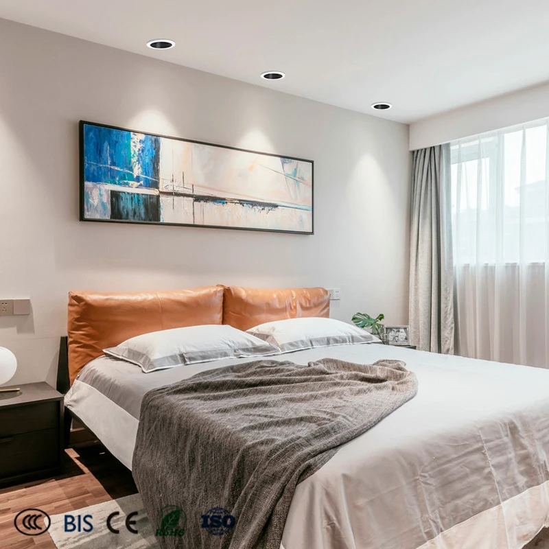 Family series round cob spot light anti glare recessed trimless spotlight 220V ceiling surface mounted 7w led spot lighting