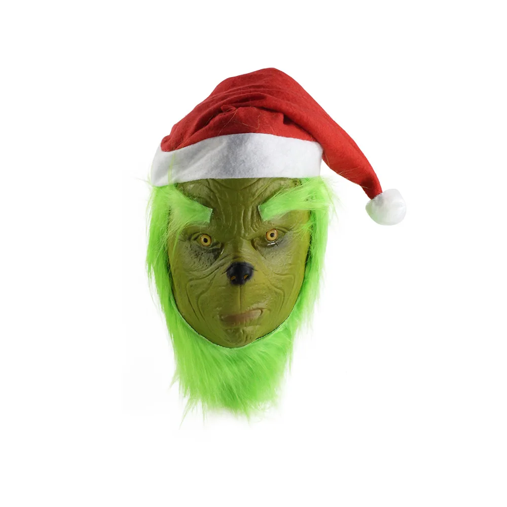 Unisex Adult Grinches Green Pilgrim Cosplay Costume Set Christmas Anime Anime Costumes with Green Mask