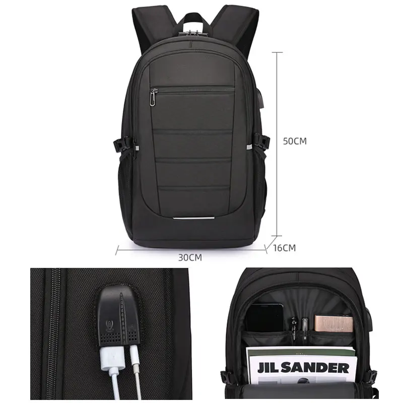 Anti-Theft Business  Laptop Backpack Waterproof Travel Backpack with USB charging port for men