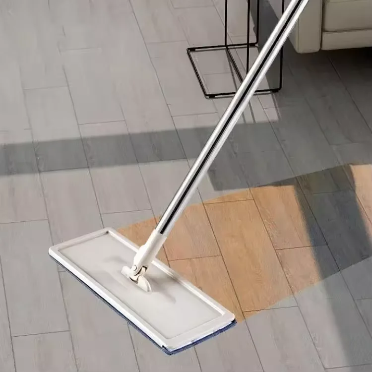 High grade and easy to clean flat extrusion mop and bucket set made of ultra-fine fiber fabric