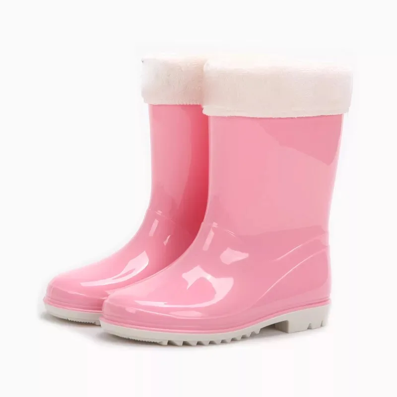 2022 newest children waterproof removable sock luminous recycle kid gumboots kids pvc rain boots
