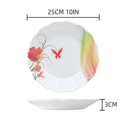 Exquisite lace dinner plate melamine dinner plate tableware tableware kitchen supplies