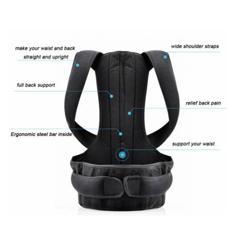 Adjustable Fashion Back Support Posture Corrector Shoulder Spine Support Lumbar Posture Orthopedic Belts
