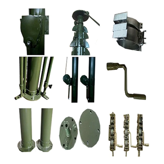 Ручная телескопическая мачта и полюсная ручная лебедка с приводом на 16 м для осветительной камеры