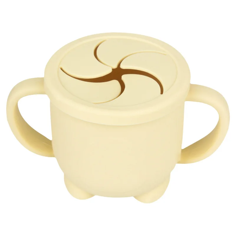 
Детский силикагелевый Ловец закусок пищевой класс Складная чашка против протекания детская складная силиконовая чашка для закусок 