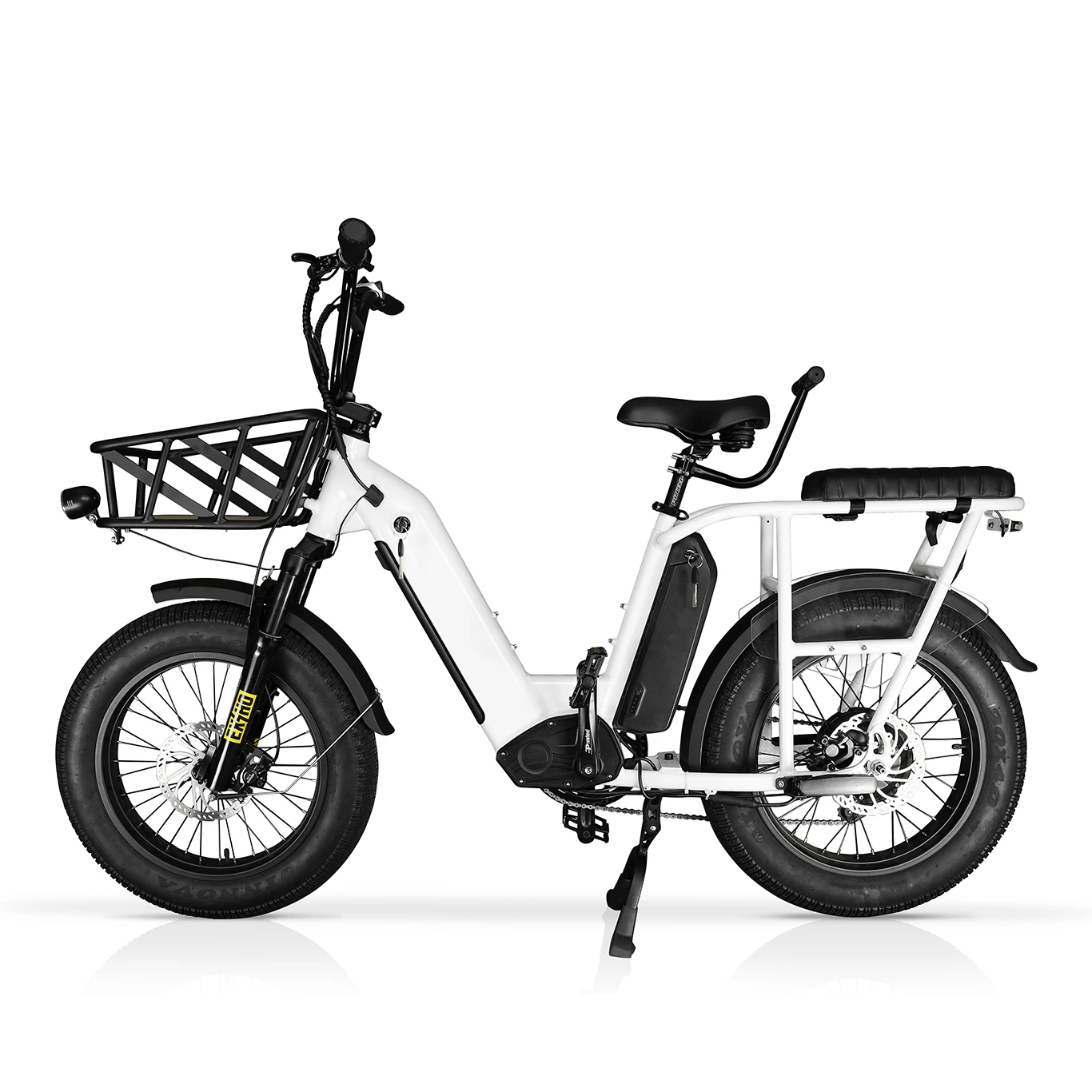 GreenPedel Convenient dual battery long seat ebike 750W powerful motor electric cargo bike