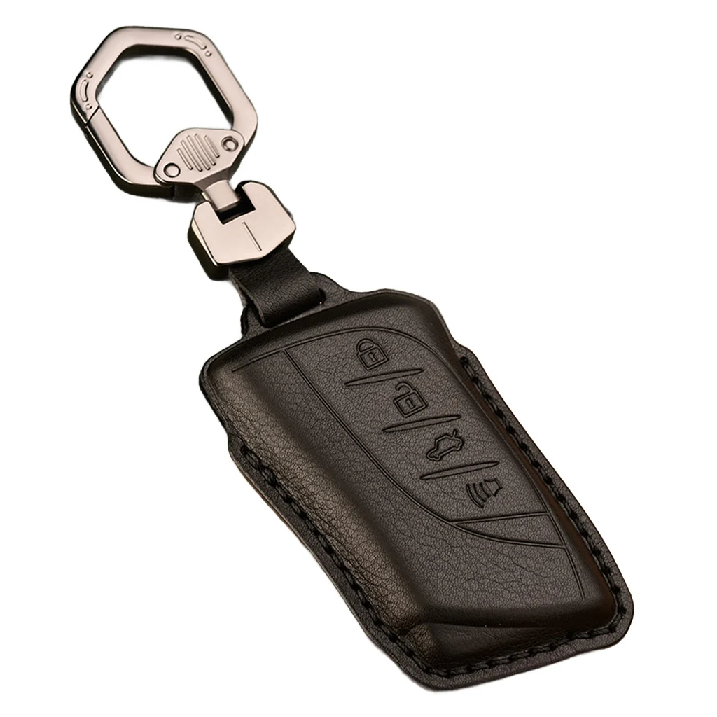 Genuine Leather Remote Key Case  Cover 4 Buttons For Lexus ES UX NX LC500 UX200 ES350 UX200 LS500 LS500H LC500h ES300h