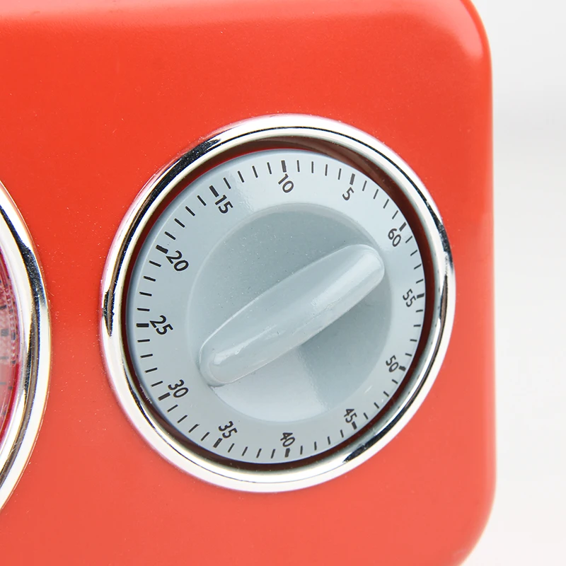 Durable Using Low Price 60 Minutes Visual Timer Kitchen Timer with Clock Home Kitchen Dial Timers Set Time Reminder