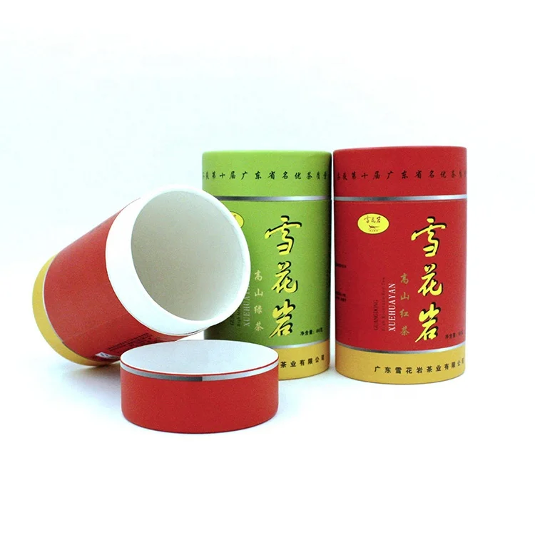 
Custom Printed Logo Food Cardboard Round Box Paper Tea Tube 