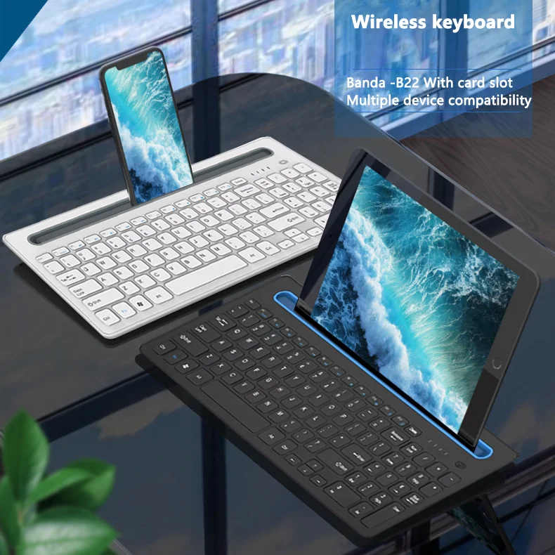 B21 Latest 3 RGB backlit Gaming Keyboard Wireless Rechargeable Mini Computer Slot Laptop Combo OEM Keyboard for tablet mobile