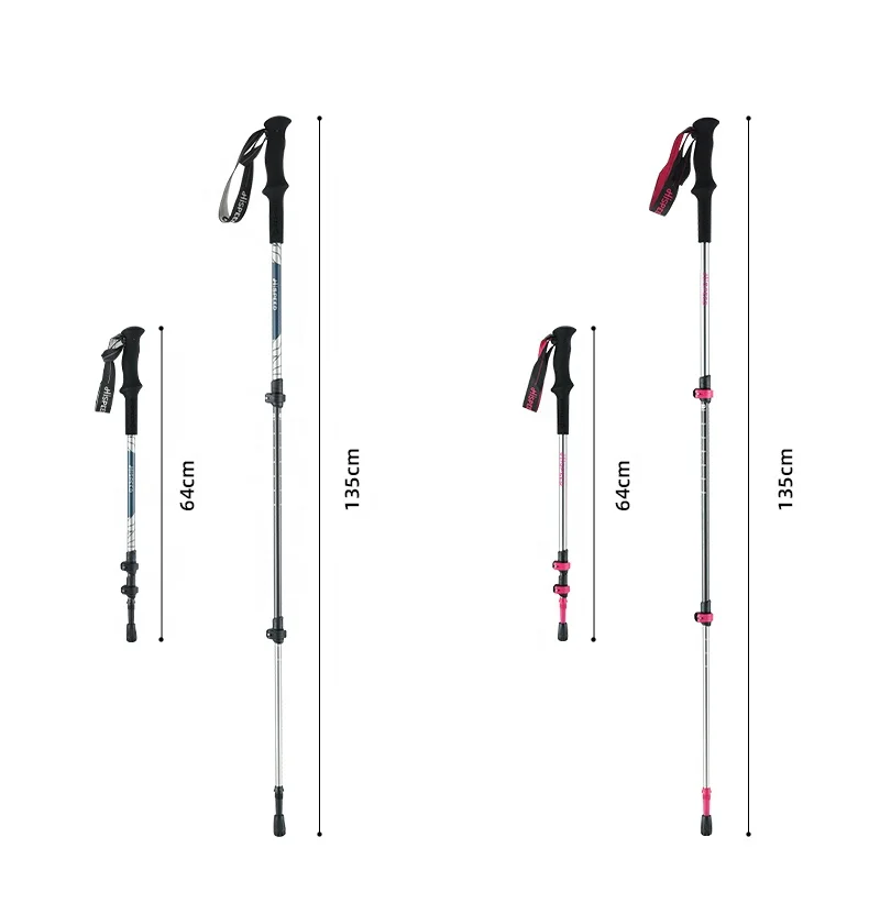 HISPEED Carbon Trekking Pole 7075 Aluminum Height Adjustable Tracking Walking Hiking Sticks Trekking Poles