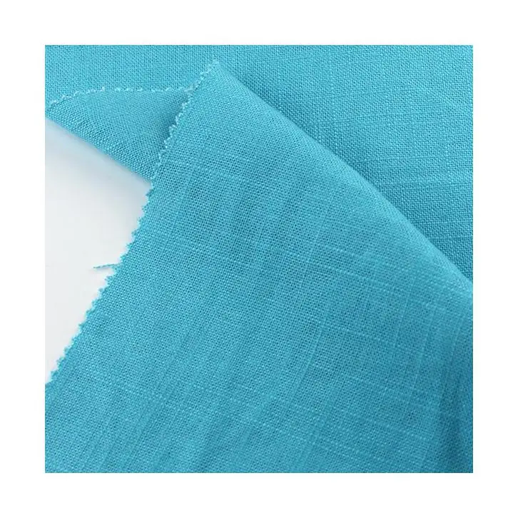 4.5*4.5 305gsm plain dyed woven 55%linen 45%rayon slub fabric