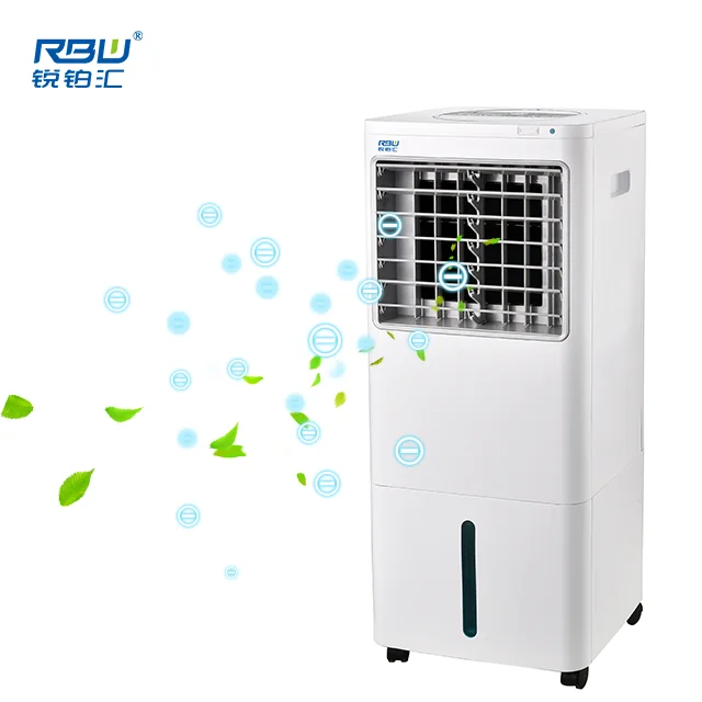 
 Номинальный мощный центробежный вентилятор мобильный влажный перезаряжаемый Испарительный воздушный охладитель вентилятор с ионизатором  