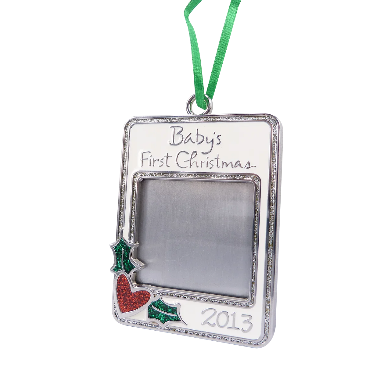 Christmas Glitter metal photo frame ornament metal frame Party Supplies For Christmas