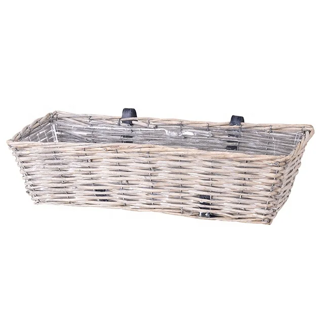
Home and garden outdoor decoration long nature willow wicker balcony box pots basket NEW 2020 
