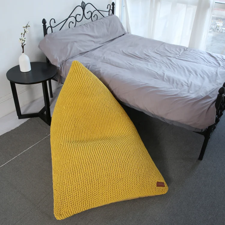 Hand-knitted bean bag lounge lazy bean bag chair