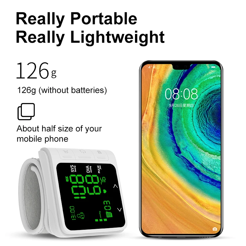 Portable Automatic Tensiometros Blood Pressure Machine Sphygmomanometer Electronic Digital Bp Monitor Blood Pressure Wrist