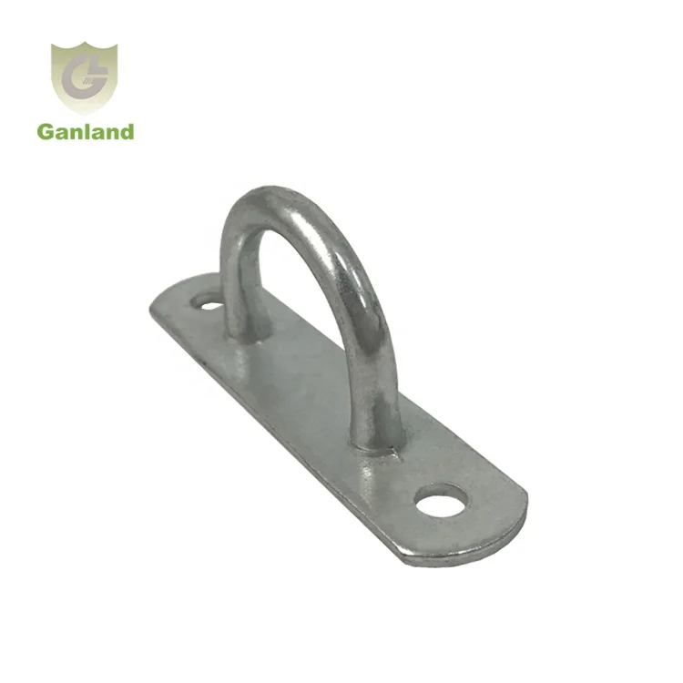 GL-16811 Curtain side trailer fittings Steel Pad Eye Plate Rope Hooks