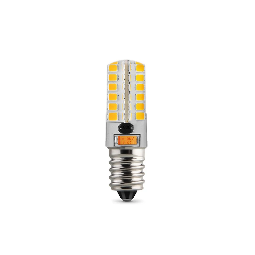 Автомобильные Светодиодные лампы E14 2835SMD оптовая продажа силиконовые с кристаллами энергосберегающие Сверхяркие автомобильные тормозные