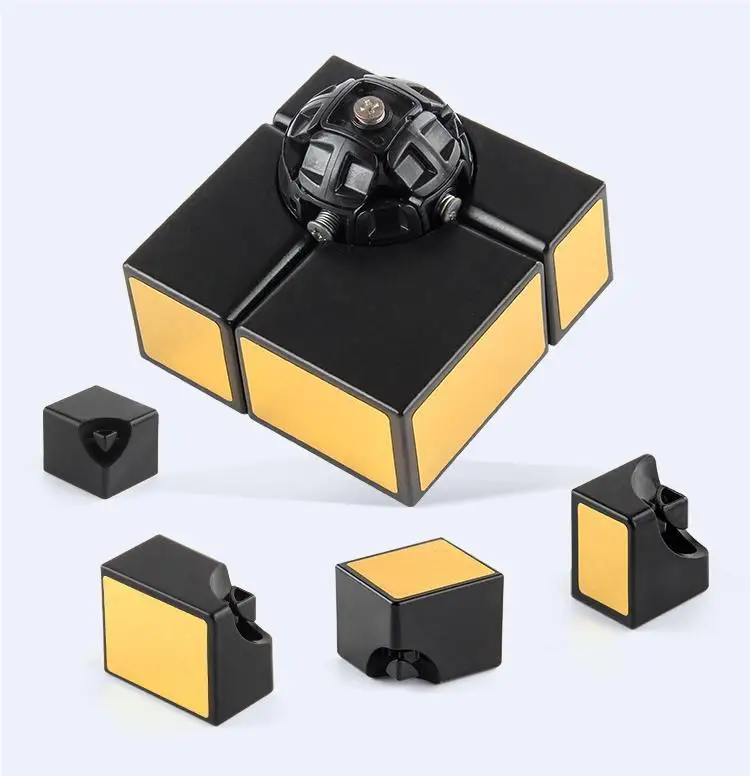 Stress Relief Toys Custom 2X2 Metallic Color Square Speed Magic Cube 3D 3X3 Fidget Plastic Silver Mirror Magic Cube Puzzle