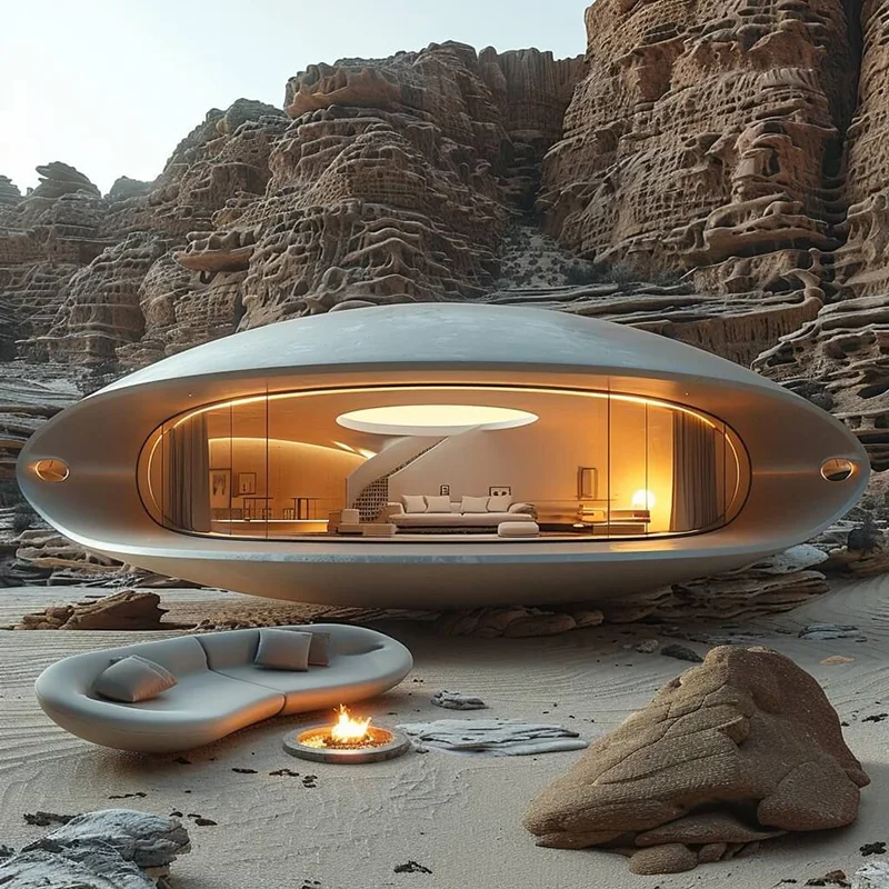 Capsule House Capsule with Kitchen Model Space Capsule Home Living Room Flat Pack