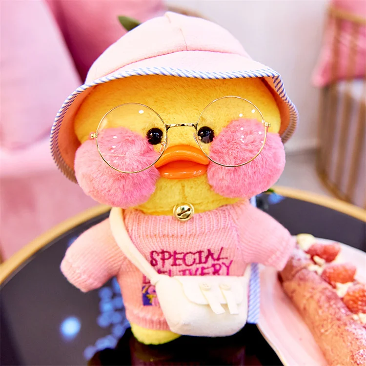 Kawaii Hyaluronic Acid Duck Stuffed Soft Lalafanfan Pink Mimi Duck Plush Toys